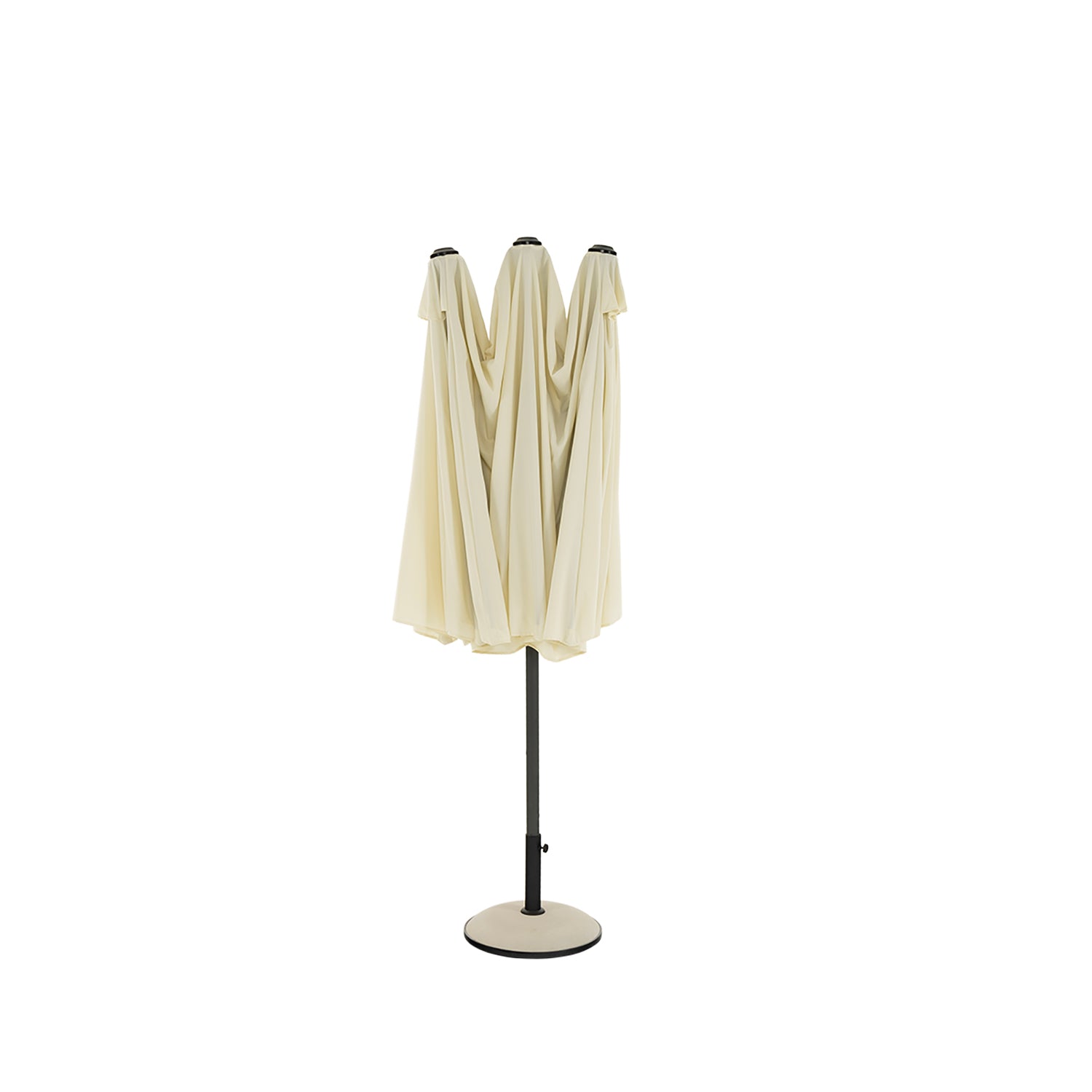 VESTIAMO CASA GIARDINO - Ombrellone Rettangolare Ecru con carrucola - h240x450x265 cm